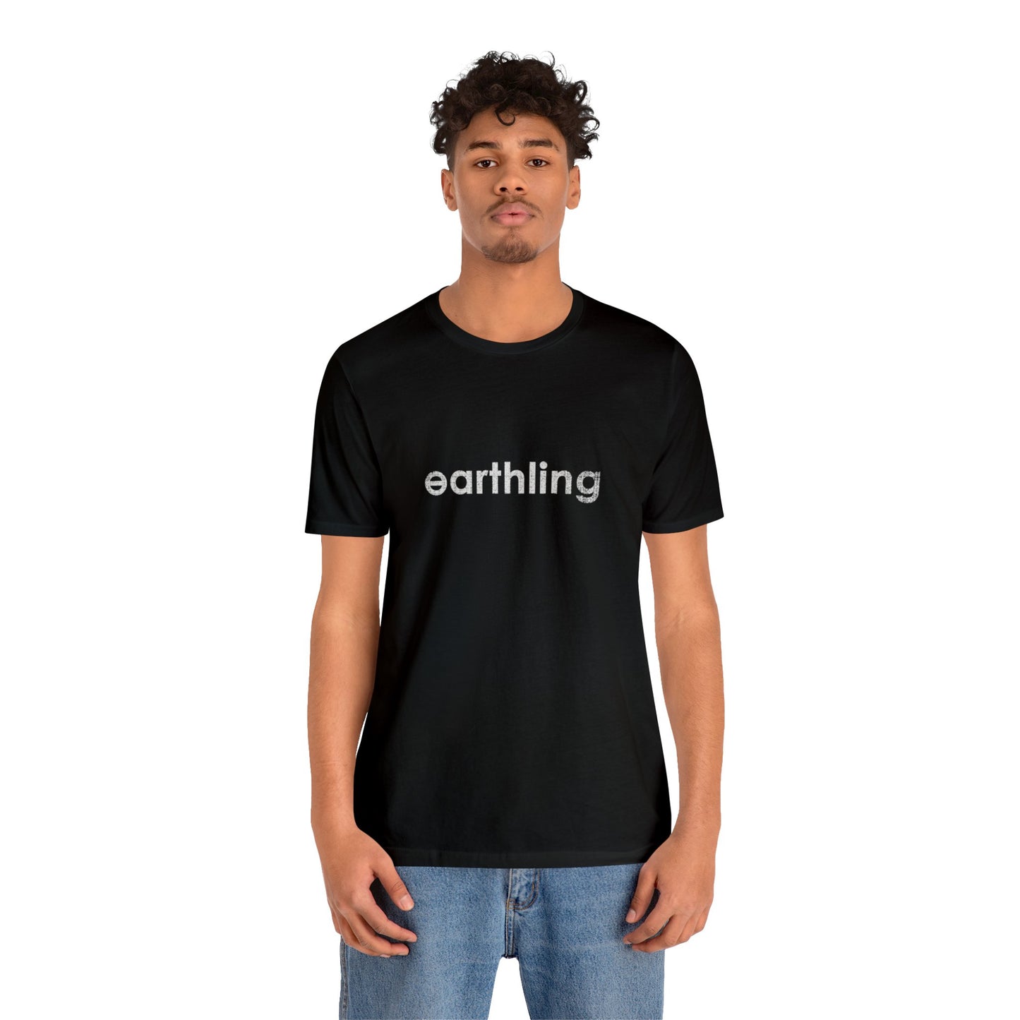 Earthling™ Logotype (dirty air) Unisex Jersey Short Sleeve Tee